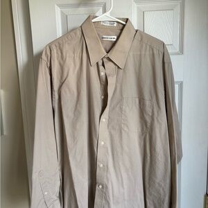 Pierre Cardin Men's Long-Sleeve Dress Shirt - Beige